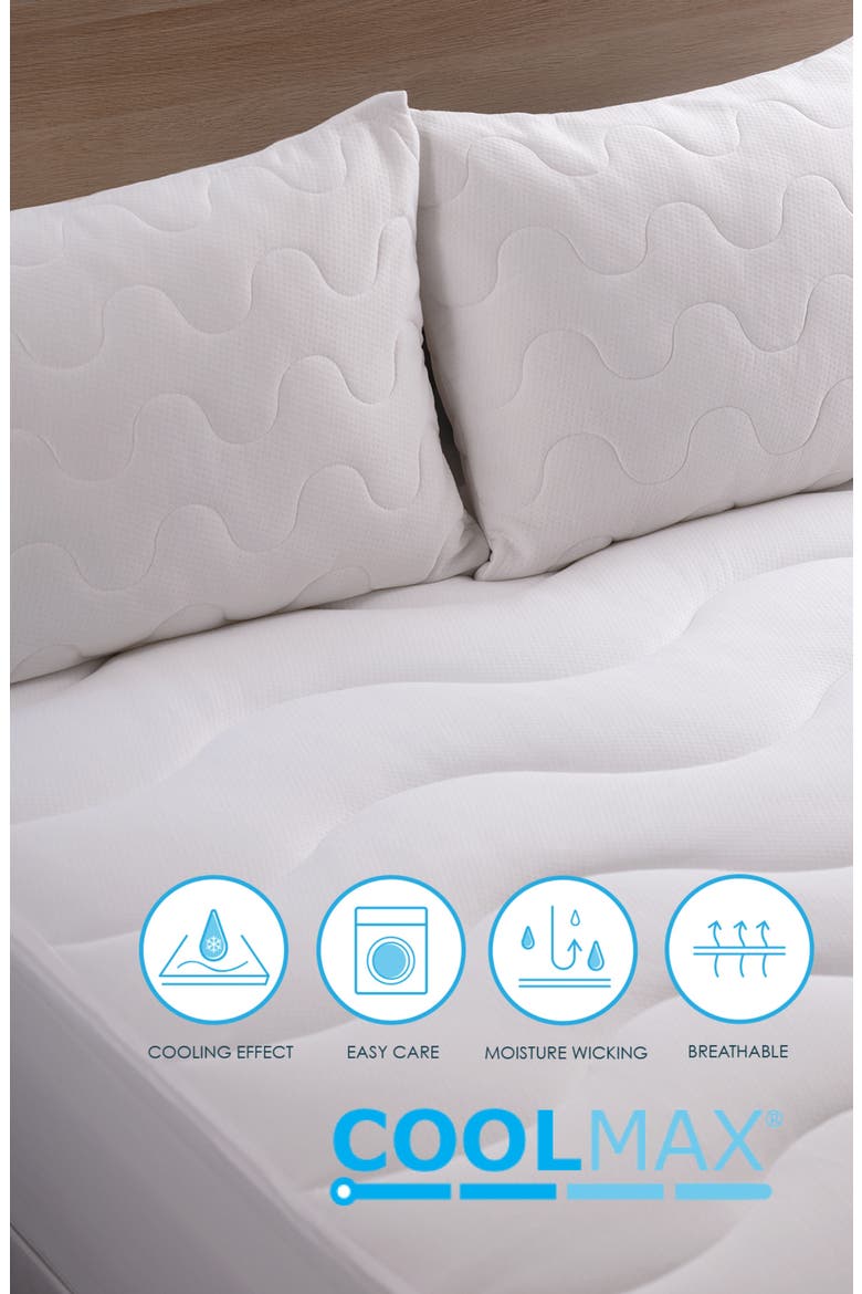 CoolMax® Cooling Mattress Pad, Alternate, color, WHITE