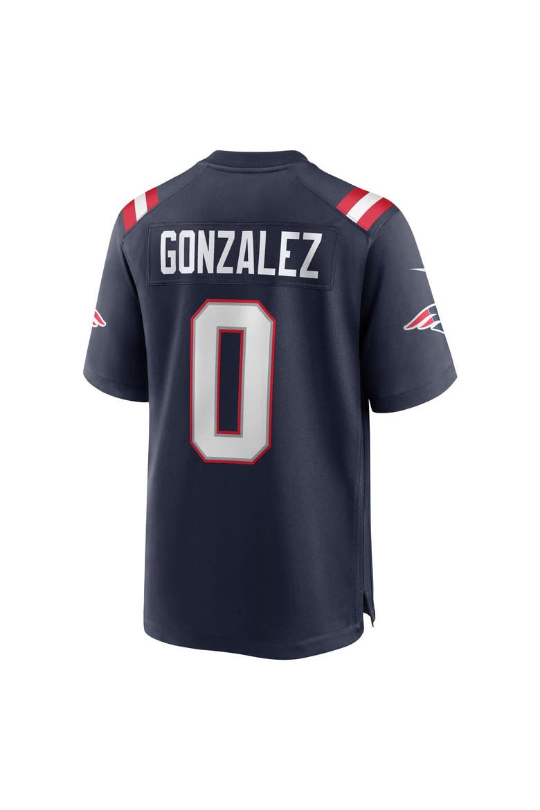 Men's Nike Christian Gonzalez  Navy New England Patriots Team Game Jersey, Alternate, color, Navy