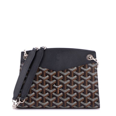 Structured Rouette Chain Shoulder Bag Coated Canvas Mini
