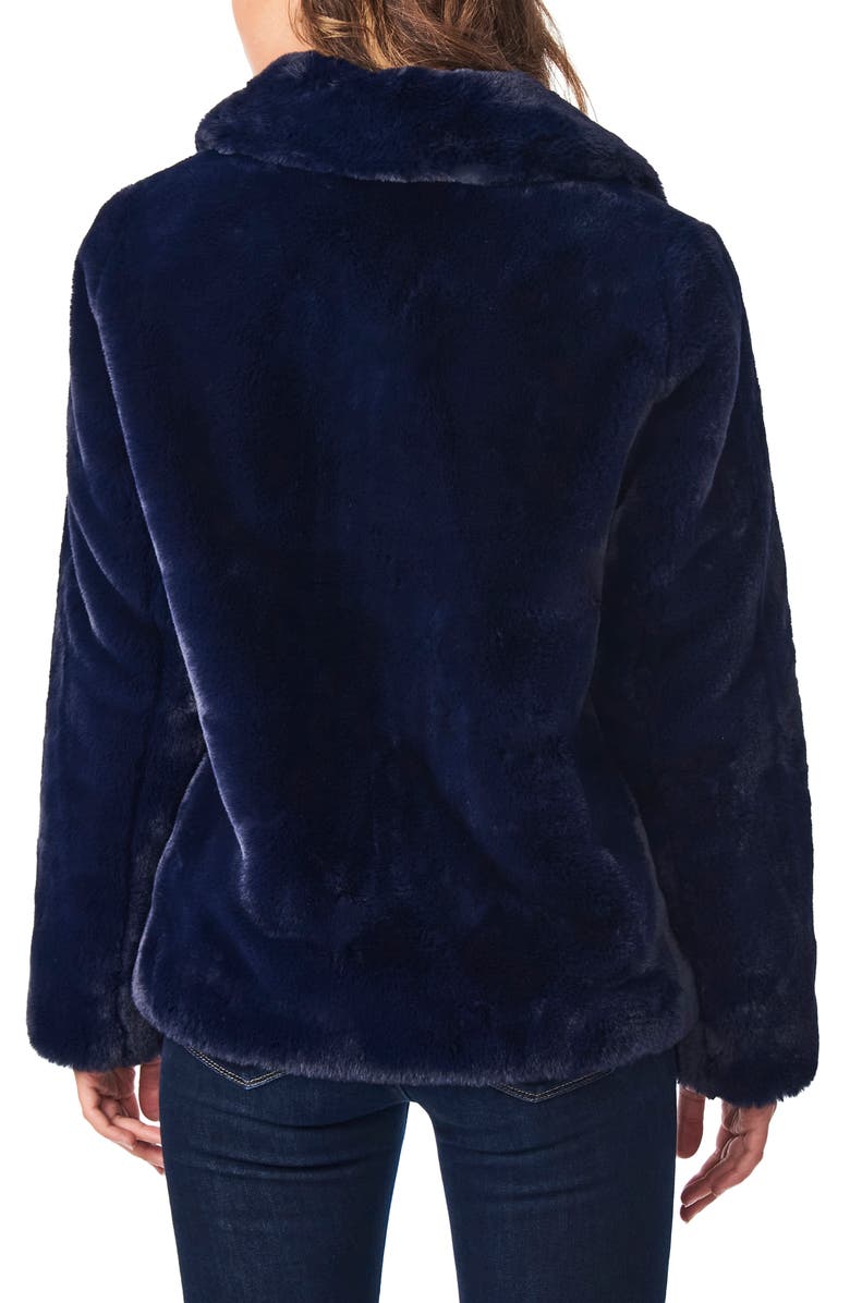 Bernardo Faux Fur Jacket, Alternate, color, 