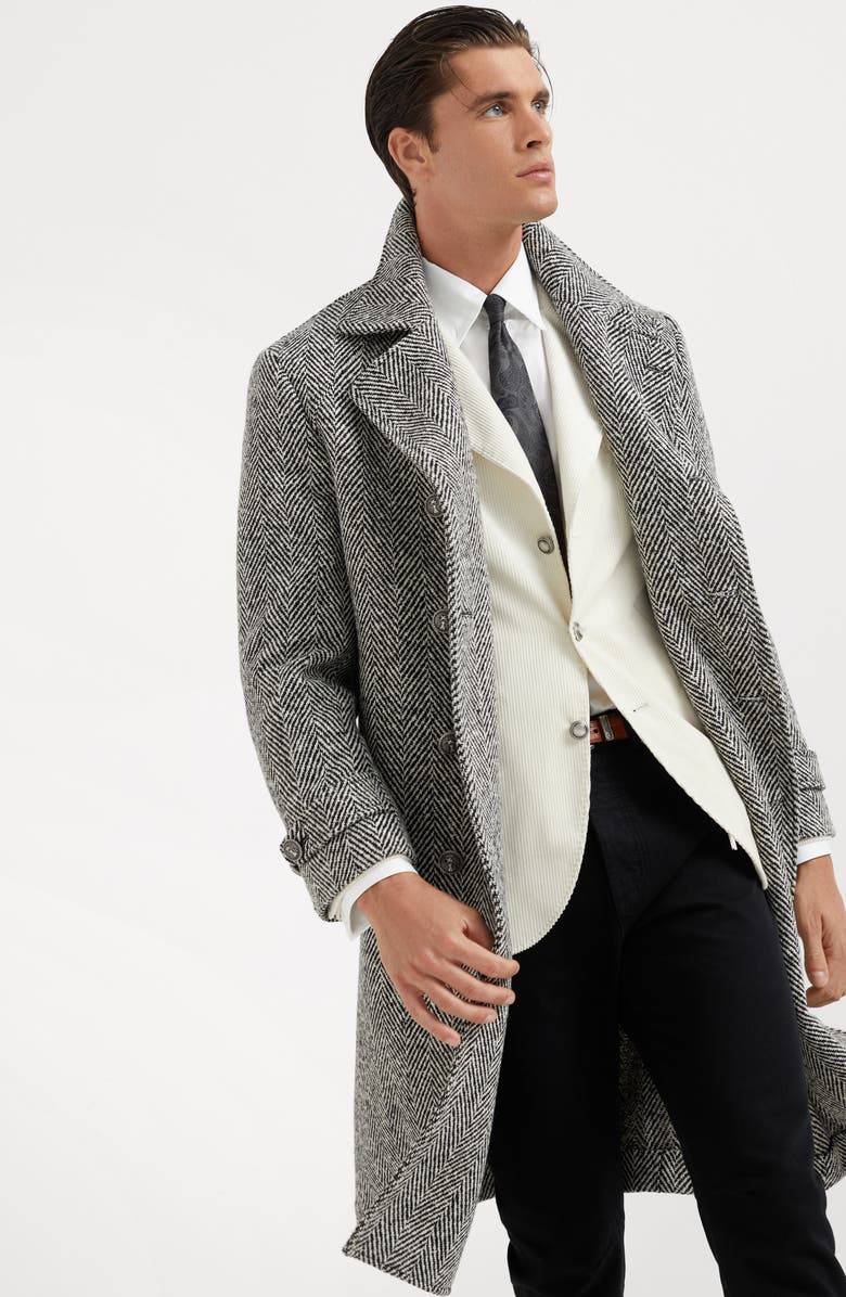 Brunello Cucinelli One-and-a-half-breasted coat, Alternate, color, 