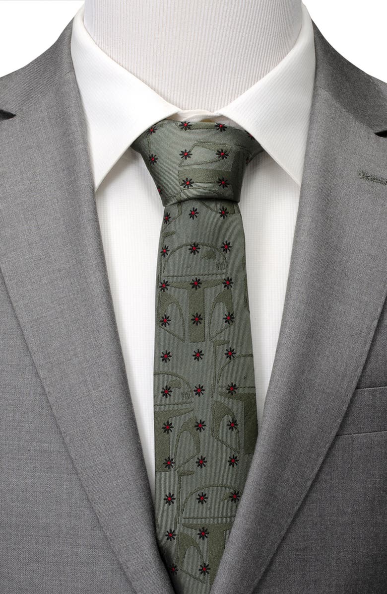 Cufflinks, Inc. Star Wars Boba Fett Silk Tie, Alternate, color, Green