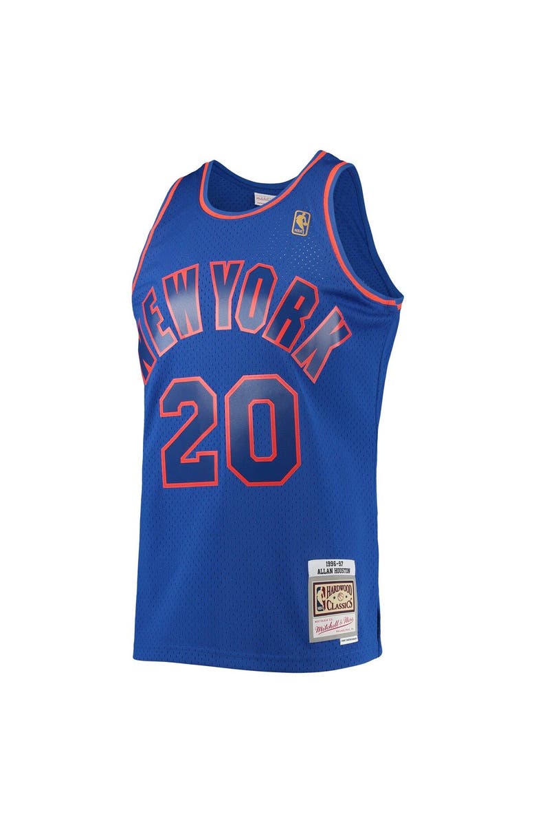 Mitchell & Ness Men's Mitchell & Ness Allan Houston Blue New York Knicks 1996/97 Throwback Dark Swingman Jersey, Alternate, color, 