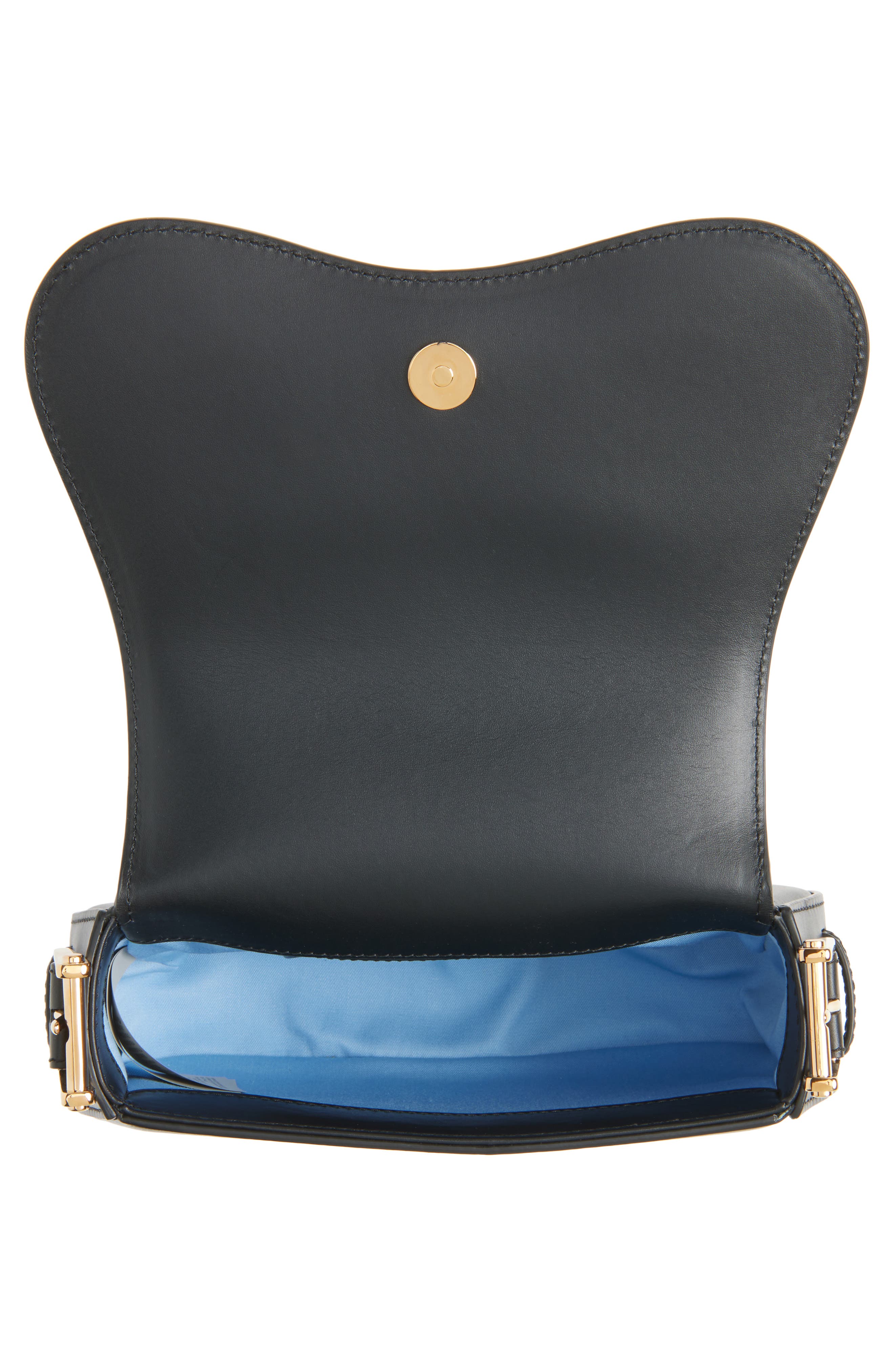 Versace Medusa Leather Shoulder Bag, Alternate, color, Black-Versace Gold