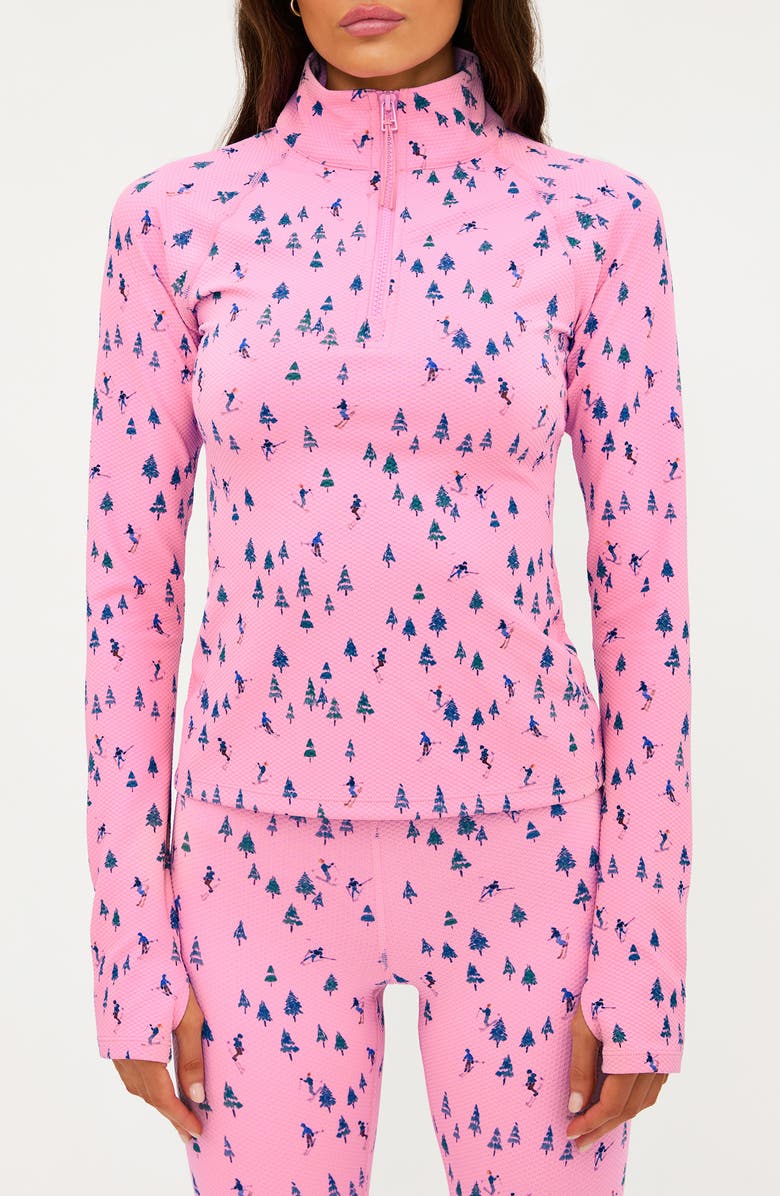 Beach Riot Kamara Print Half Zip Pullover, Alternate, color, Ski Patrol