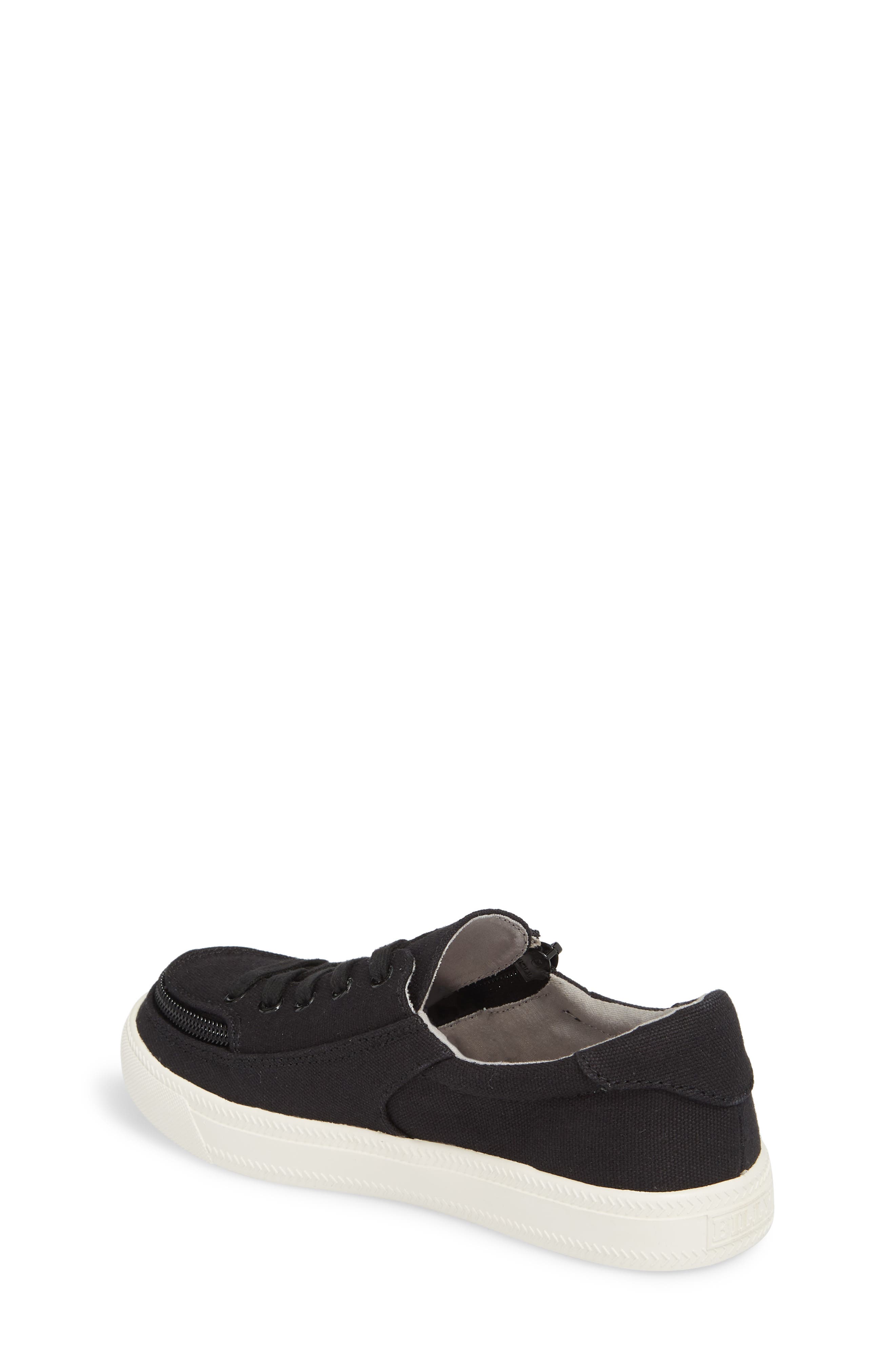 Classic Zip Around Low Top Sneaker, Alternate, color, BLACK