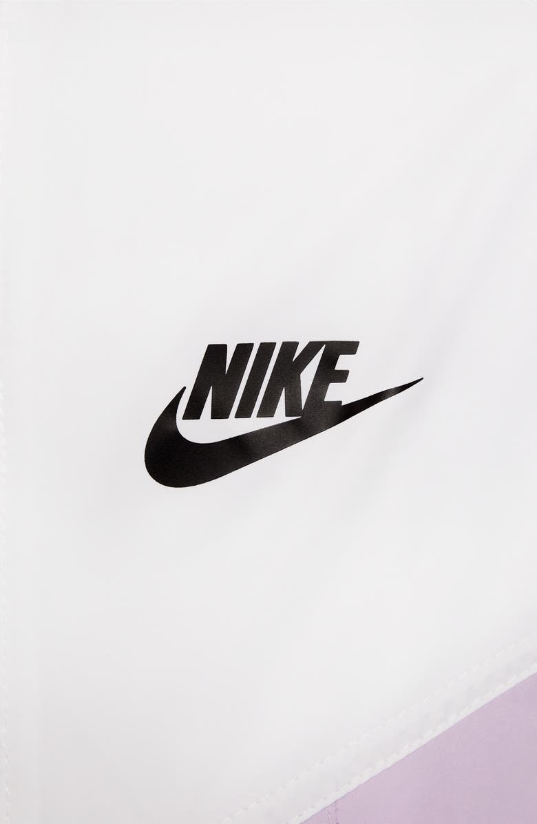 Nike Kids' Windrunner Hooded Water Repellent Jacket, Alternate, color, White/ Doll/ Photon/ Black