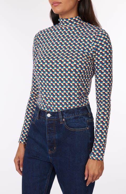 Long Sleeve Mock Neck Top