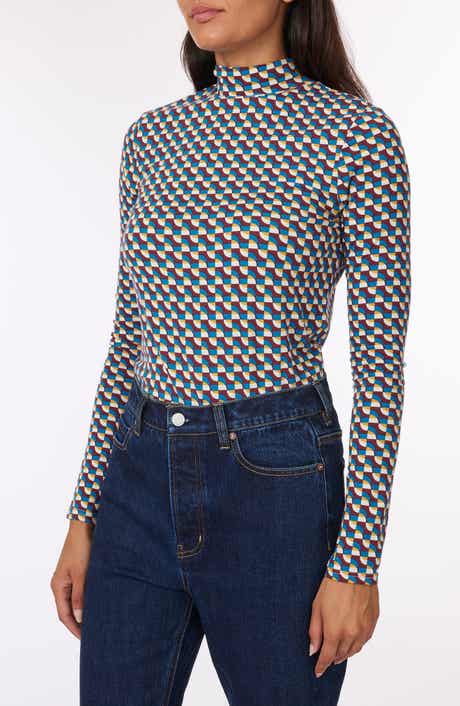 Scotch & Soda Long Sleeve Mock Neck Top