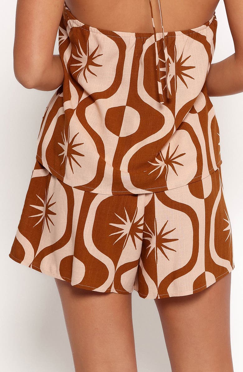 Petal & Pup Henri Print Pull-On Shorts, Alternate, color, Tan Print