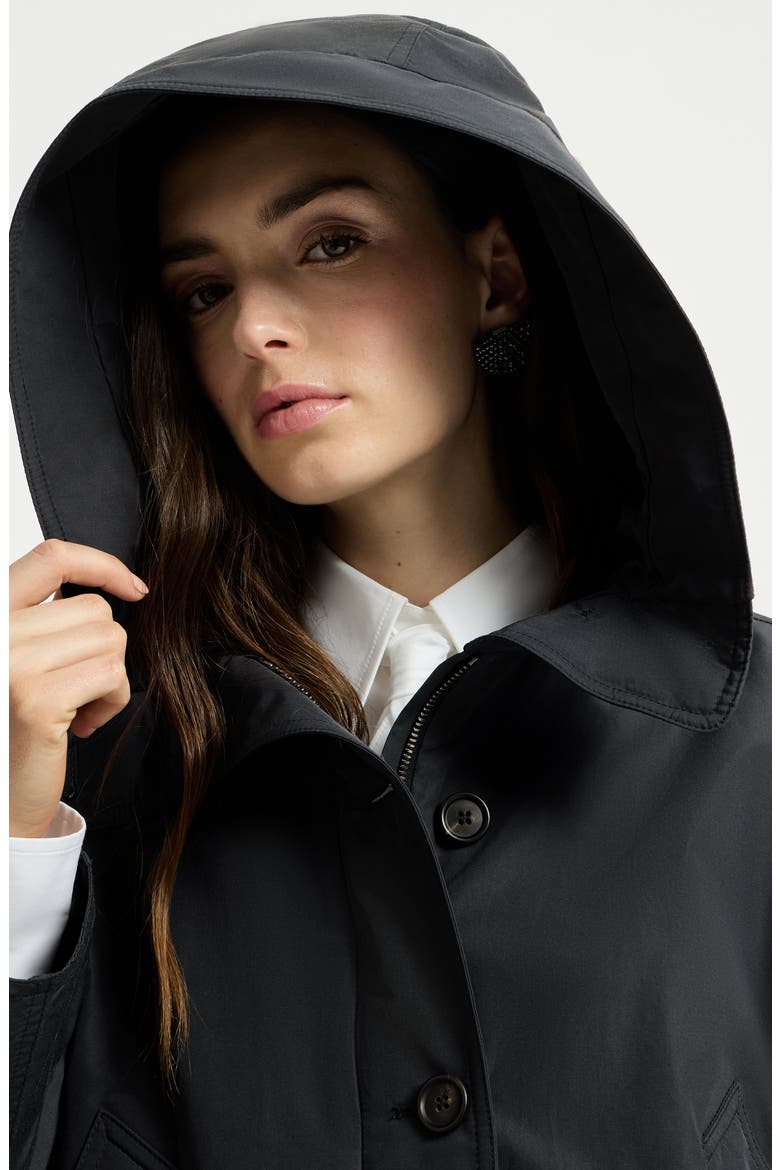 Taffeta outerwear jacket with monili, Alternate, color, Blue
