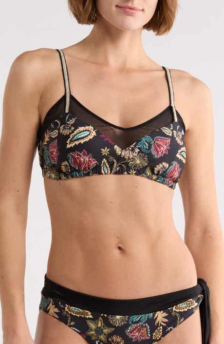 Cosita Linda Mesh Panel Triangle Bikini Top