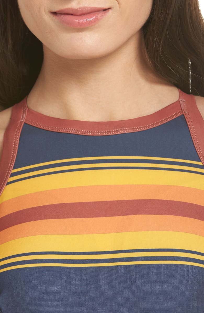 Hurley Quick Dry Pendleton Grand Canyon High Neck Bikini Top, Alternate, color,