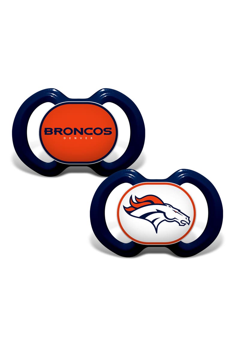 Denver Broncos Pacifier 2-Pack, Main, color, Multicolor
