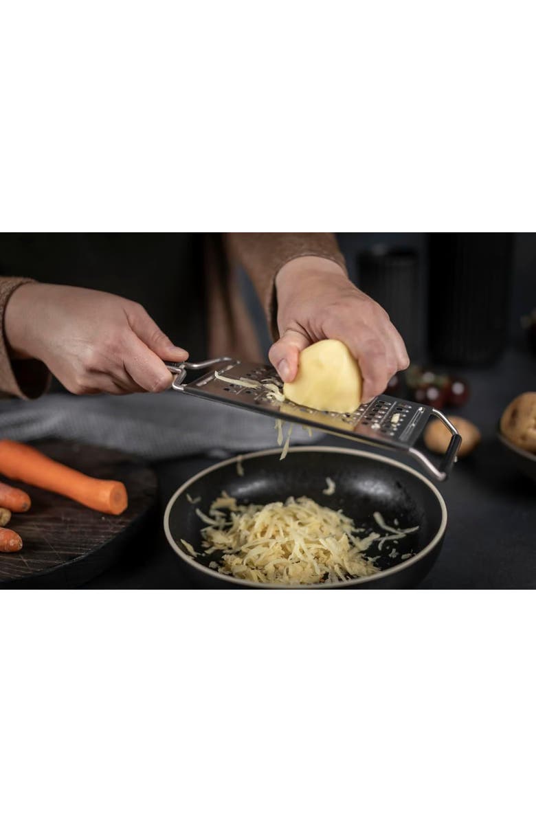 Kuhn Rikon Essential Coarse Grater with Ultra-Sharp Stainless Steel Blade for Vegetables, Cheese & Potatoes, Alternate, color, Silver