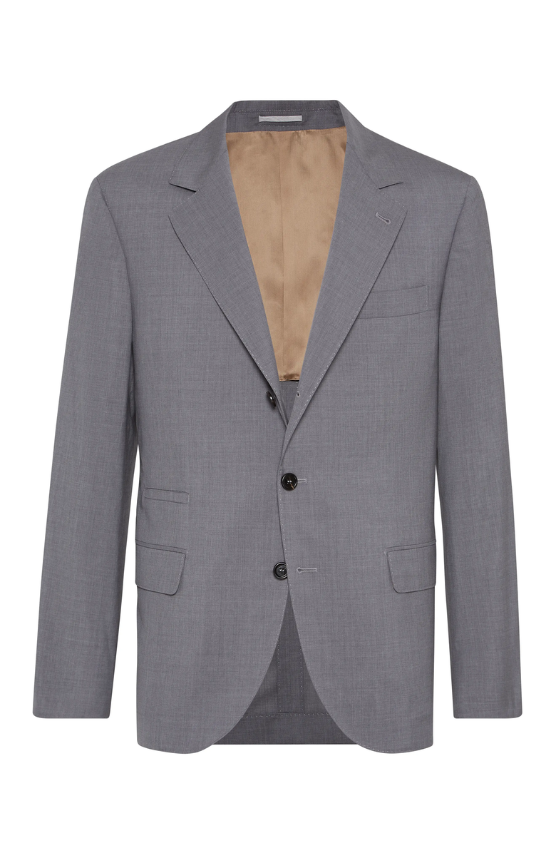Brunello Cucinelli Wool and silk blazer, Main, color, 