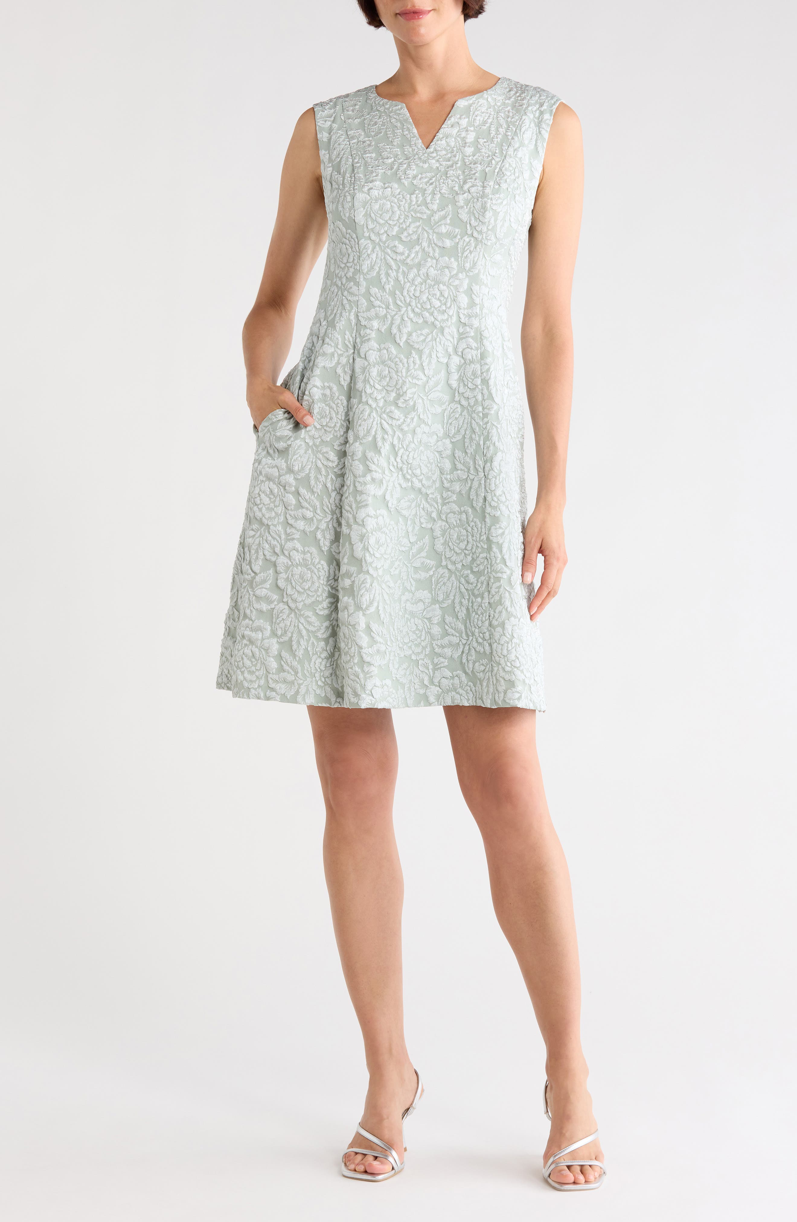 Jacquard Babydoll Dress