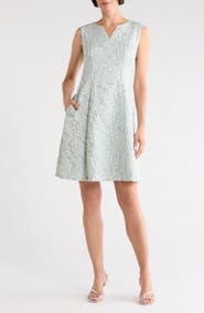 Connected Apparel Jacquard Babydoll Dress