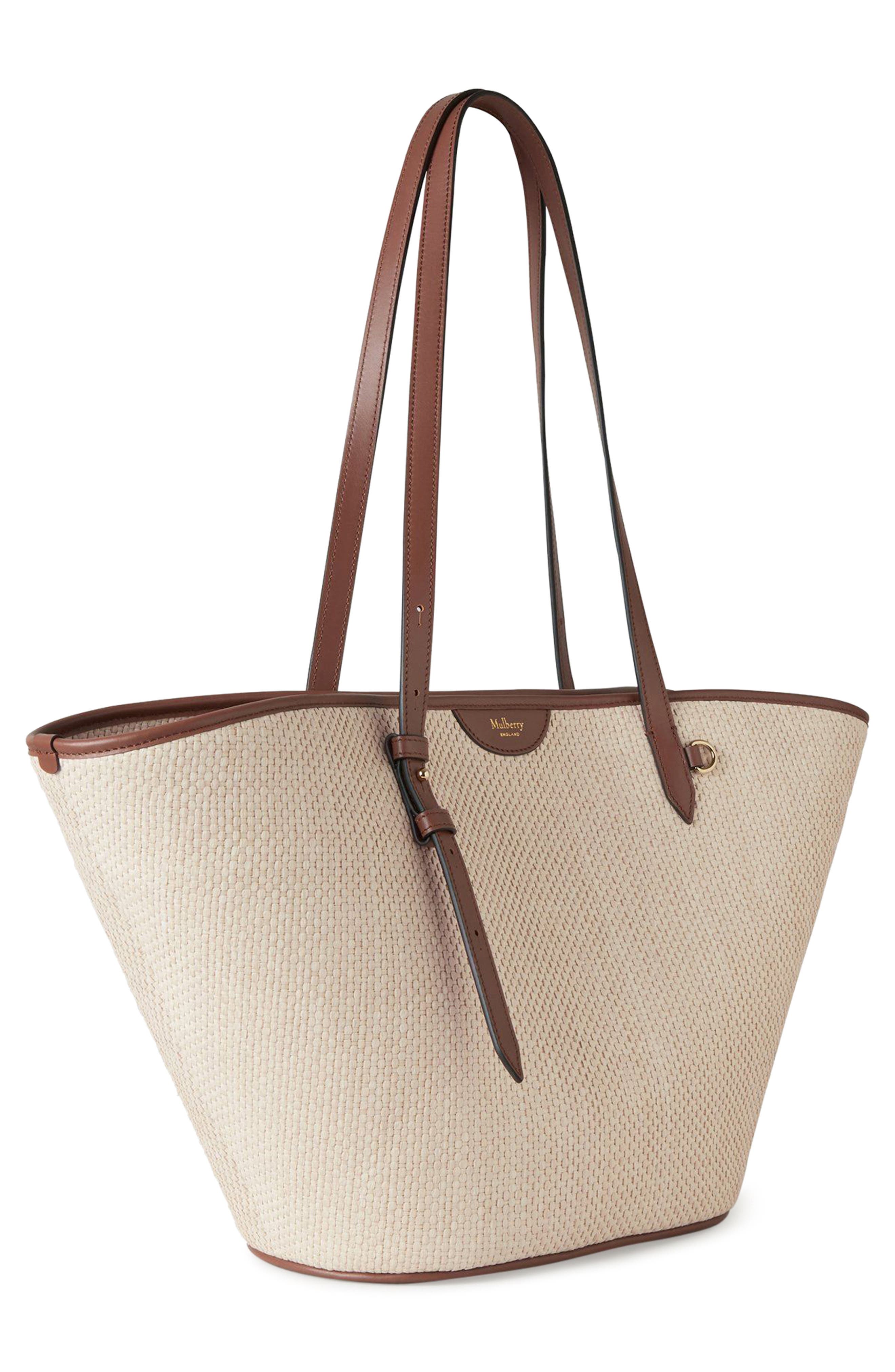 Raffia Basket Tote, Alternate, color, OAK
