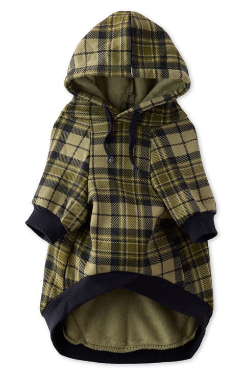 Rocky II Plaid Organic Cotton Blend Dog Hoodie