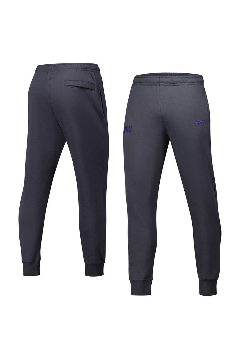 Men's Nike Anthracite TCU Horned Frogs Club Fleece Pants, Main, color, Anthracite