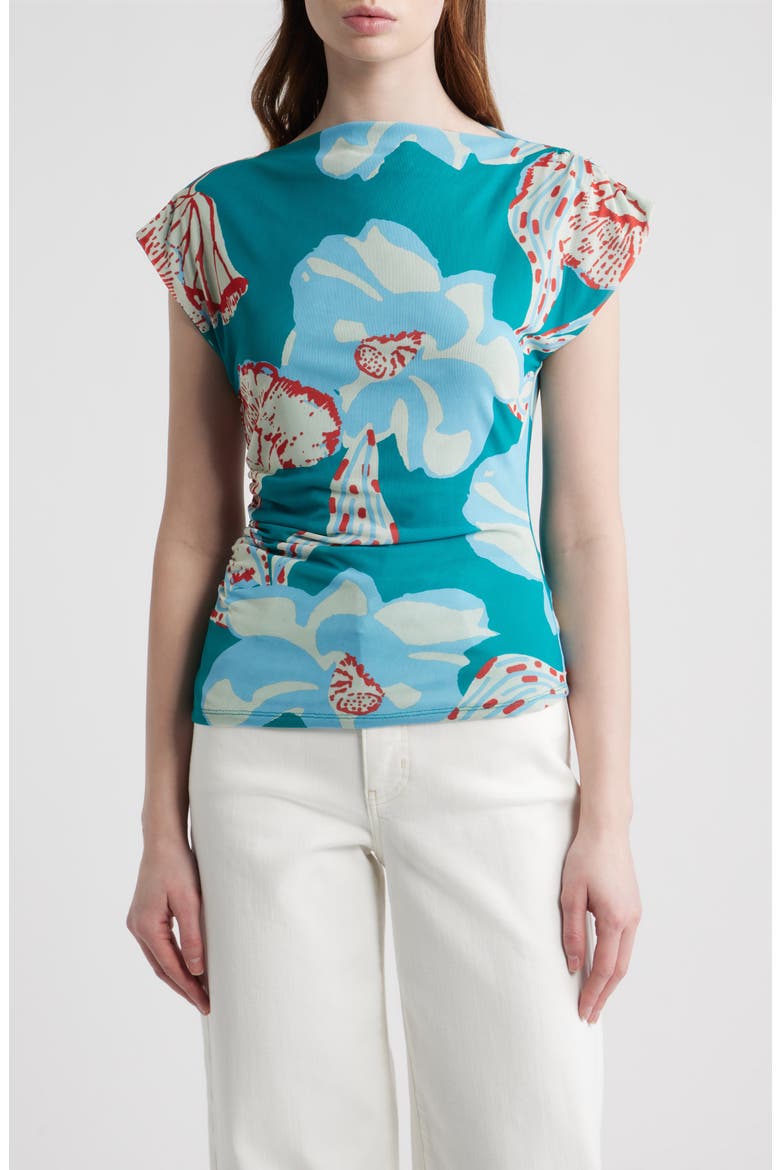 Ellie Print Mesh Top, Main, color, LA ROUGE NORTH SEA PRINT