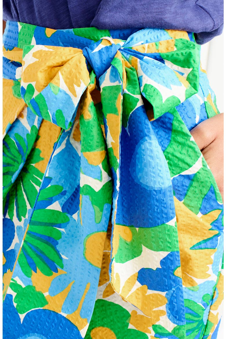 Morning Floral Tie Waist Skirt, Alternate, color, CLOVER MULTI