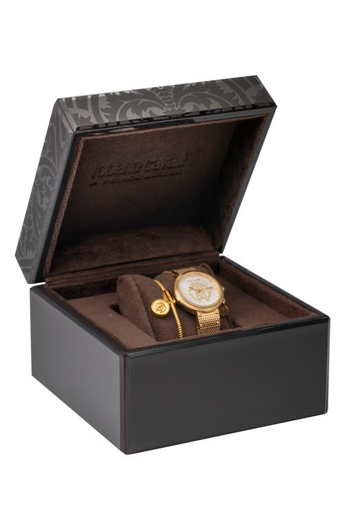 Roberto Cavalli By Franck Muller Dotted Bracelet Watch, 34mm In Gold