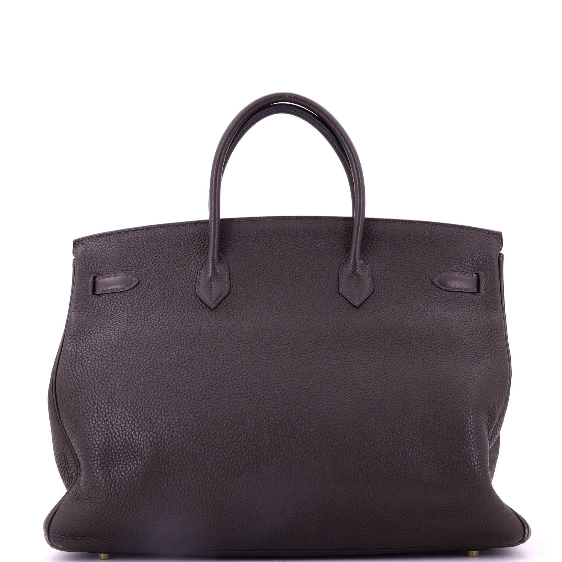 Pre-Owned Hermes Birkin Handbag Brown Clemence with Gold Hardware 40, Alternate, color, 