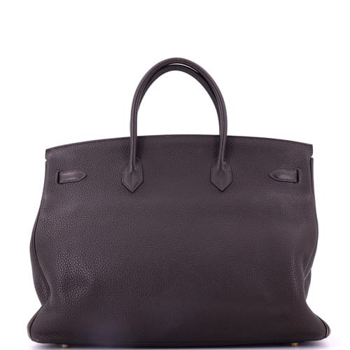 Pre-owned Hermes Hermes Birkin Handbag Brown Clemence With Gold Hardware 40 In Brown