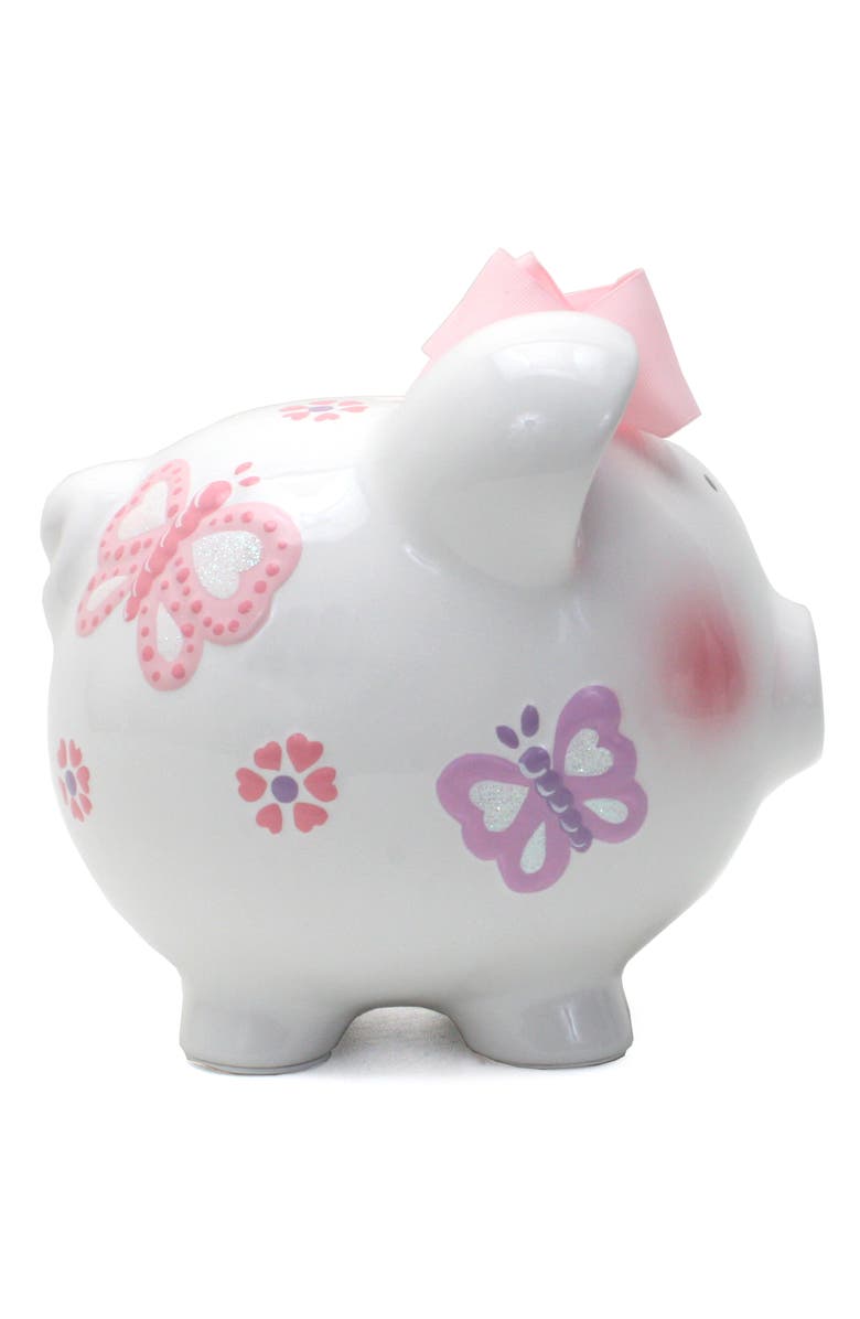 Child to Cherish Butterfly Ceramic Piggy Bank, Alternate, color,