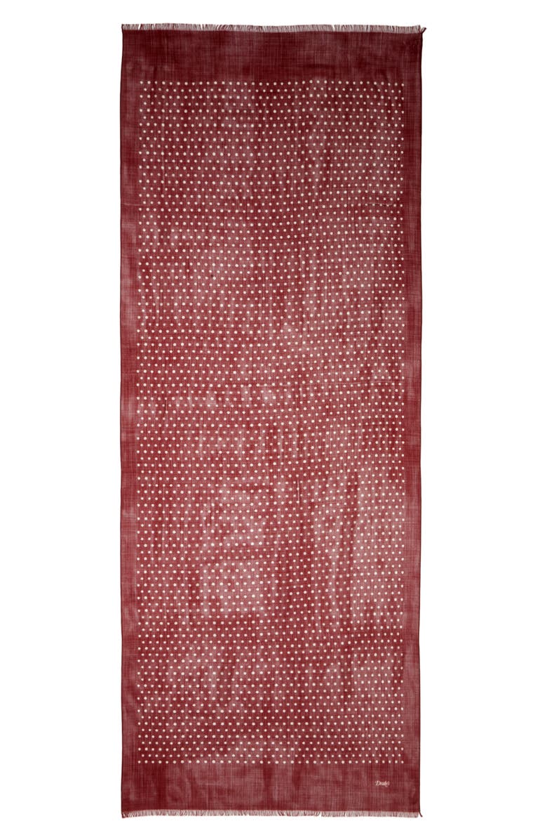 Drake's Polka Dot Wool Scarf, Alternate, color,