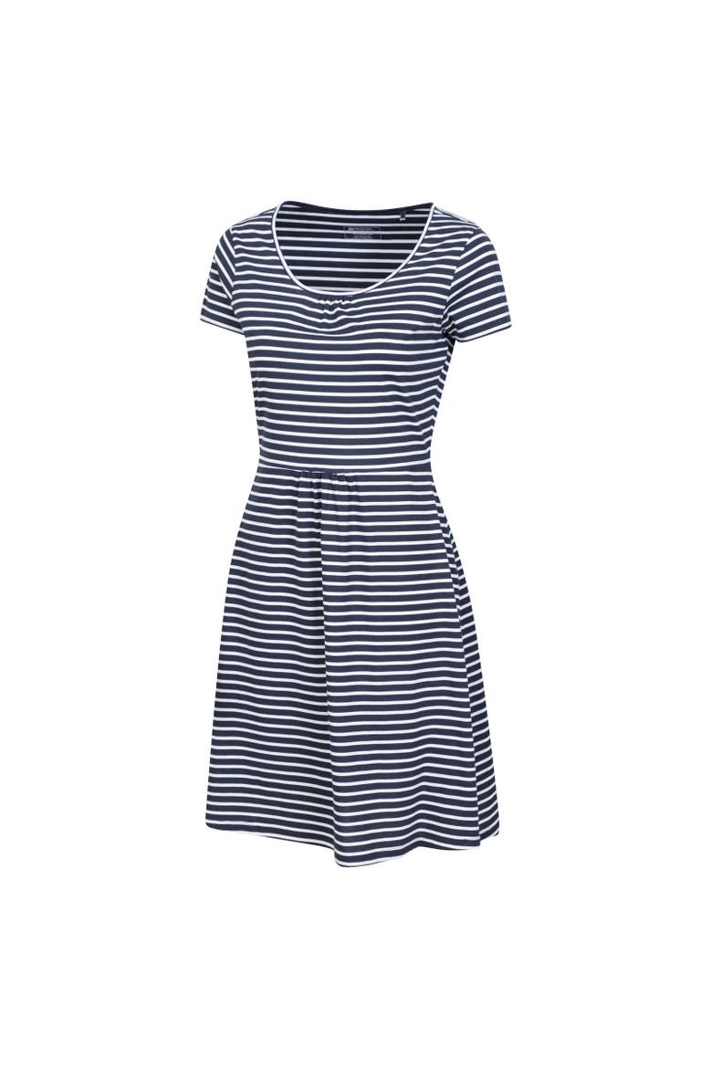 Essentials Lora Stripe Skater Dress, Alternate, color, Blue