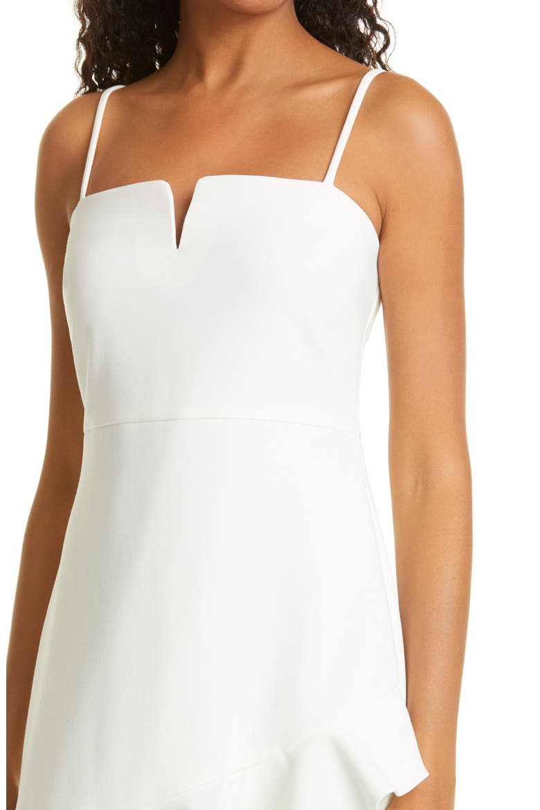 Sheila Asymmetric Minidress, Alternate, color, WHITE