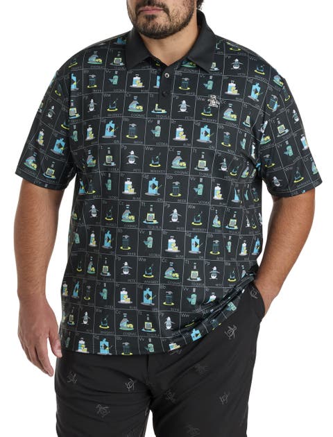 Big & Tall Drink Flashcards Polo Shirt