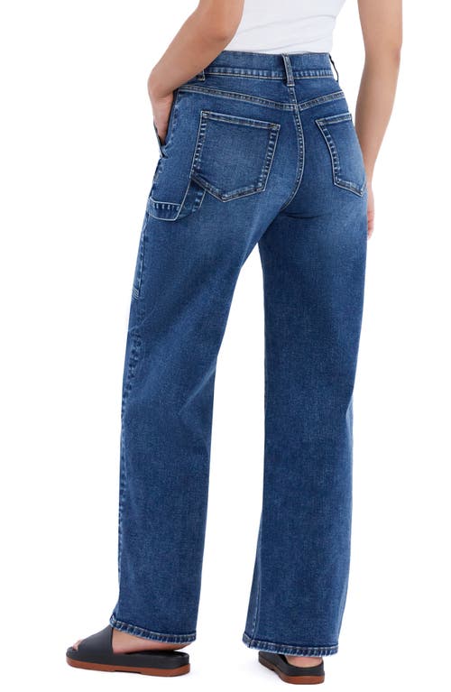Hint Of Blu Relaxed Carpenter Jeans In Grey Blue