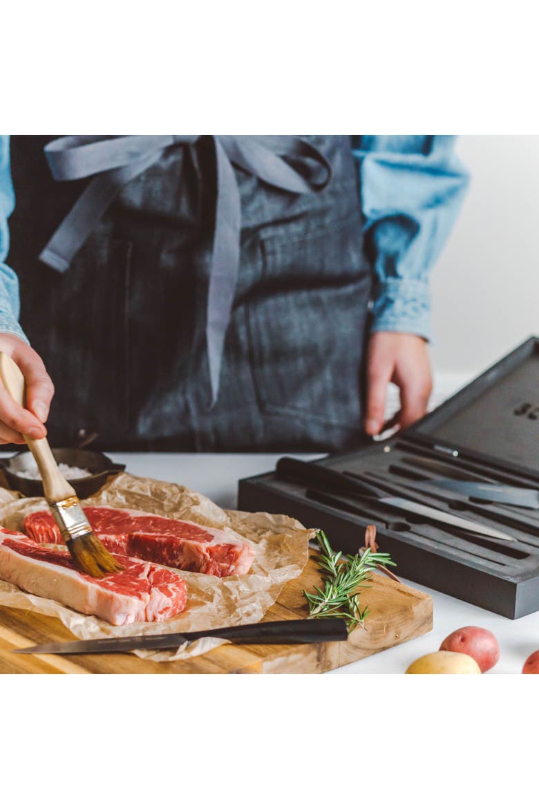 Carbon 6, 6-Piece Steak Set, Alternate, color, Black