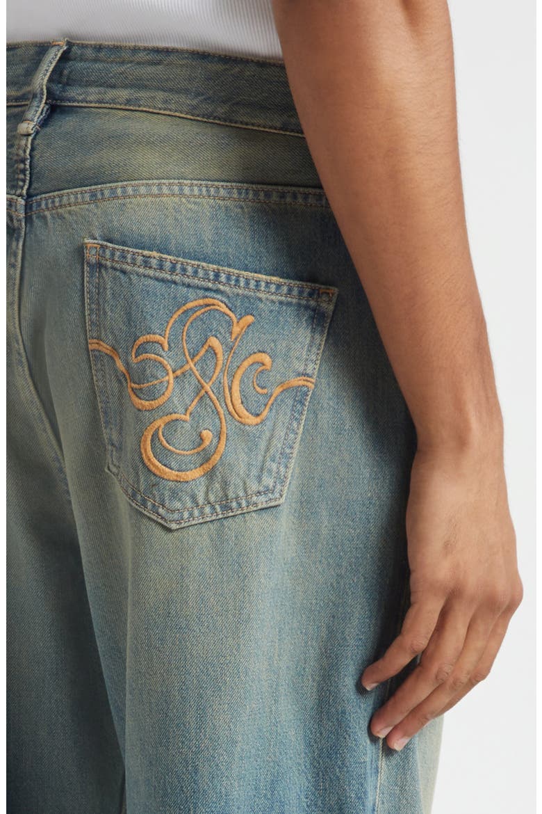 Frank Relaxed Straight Leg Jeans, Alternate, color, SAND BLUE