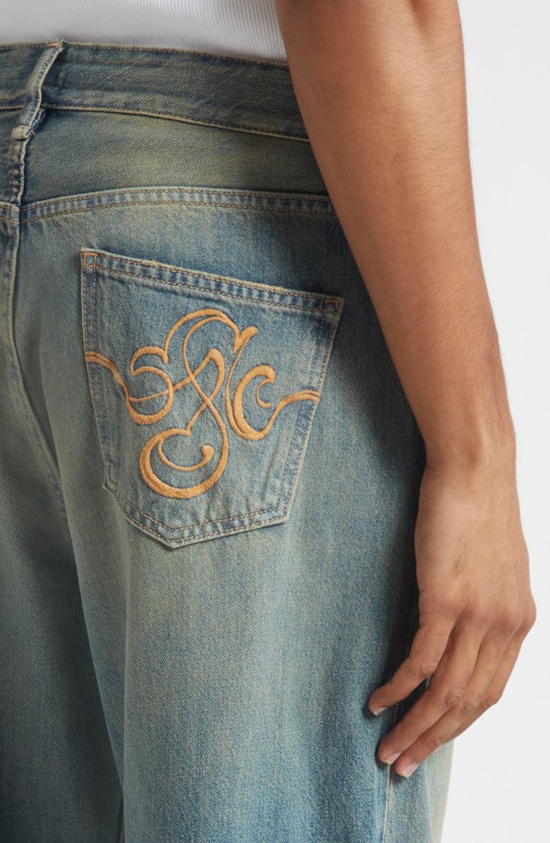 STOCKHOLM SURFBOARD CLUB Frank Relaxed Straight Leg Jeans, Alternate, color, Sand Blue