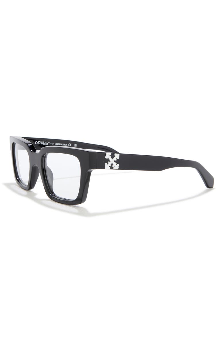 Off-White Clip On 50mm Square Sunglasses, Alternate, color, Black Green