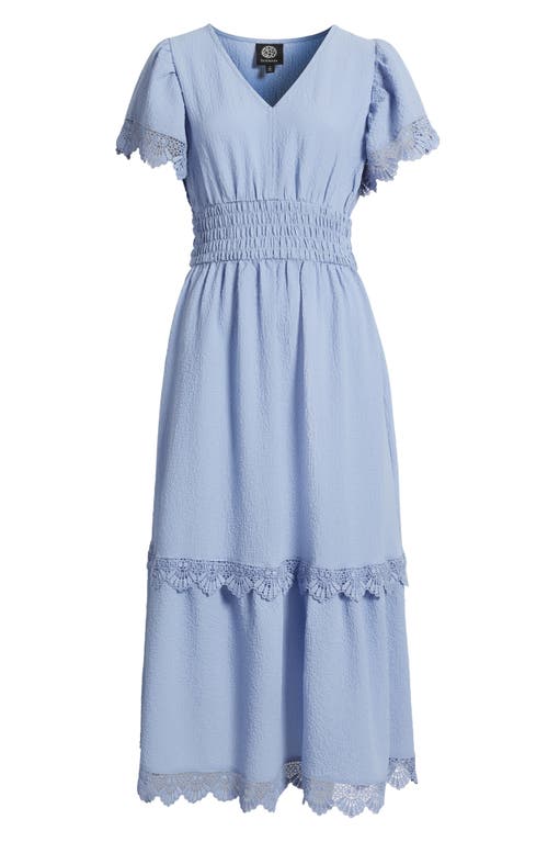 Bobeau Lace Flutter Sleeve Maxi Dress