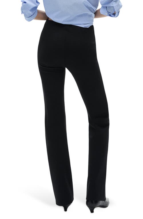 Mango Flare Leggings In Black