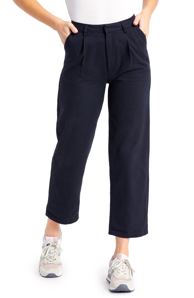Brixton Victory High Waist Wide Leg Ankle Pants, Main, color, 