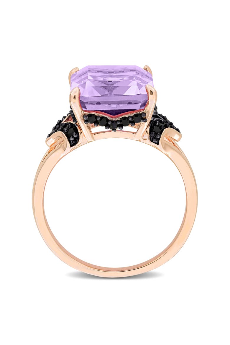 Rose de France Amethyst & Black Sapphire Ring, Alternate, color, PURPLE