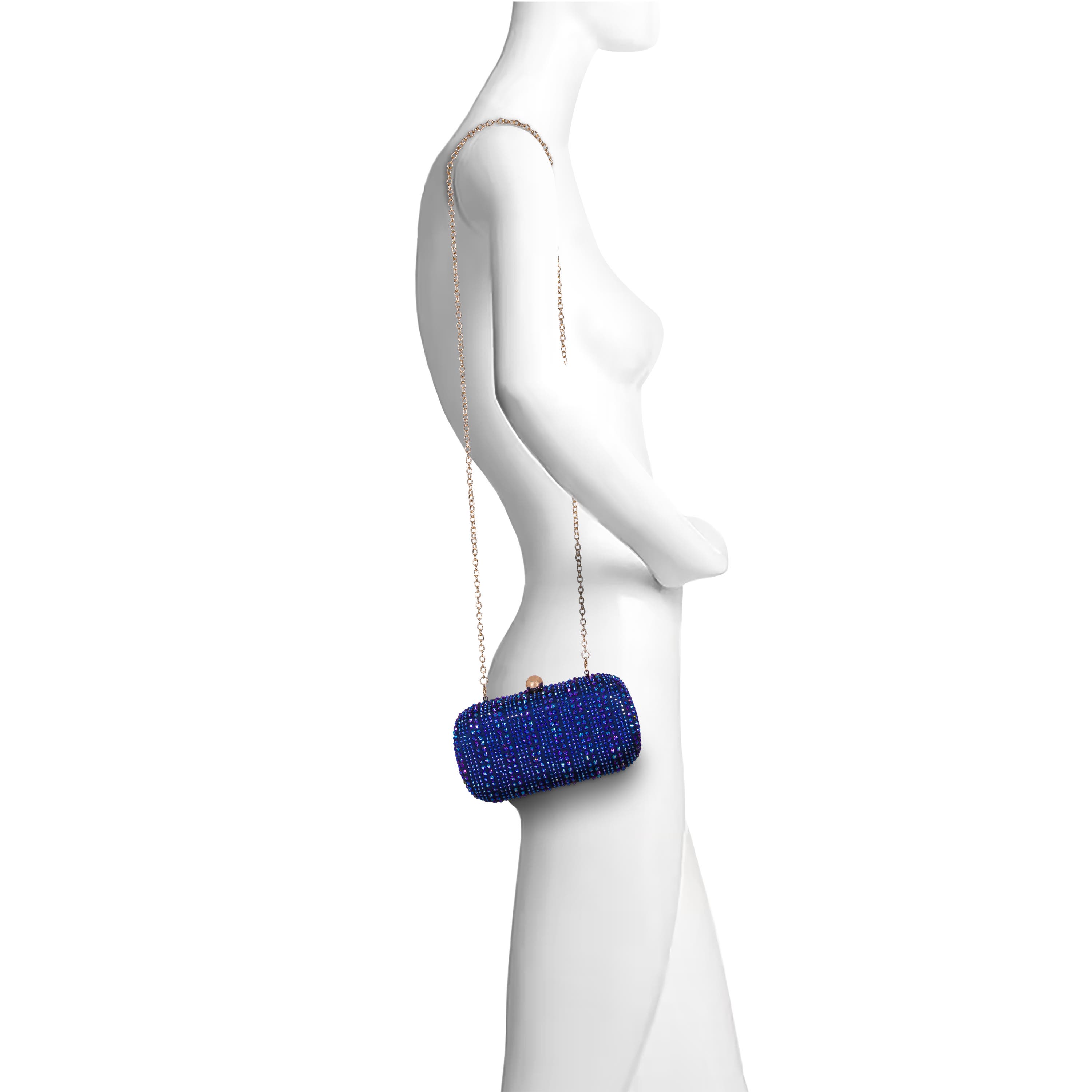 Harlow Crystal Minaudière, Alternate, color, Navy
