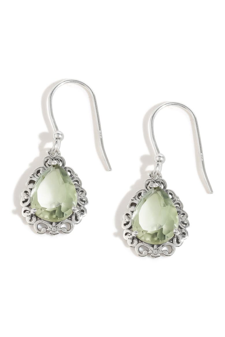 Parsiolite Drop Earrings, Main, color, GREEN