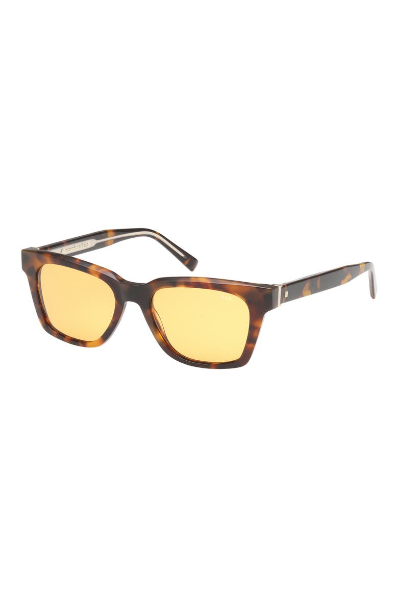52mm Square Sunglasses, Alternate, color, DARK HAVANA / BROWN LENS