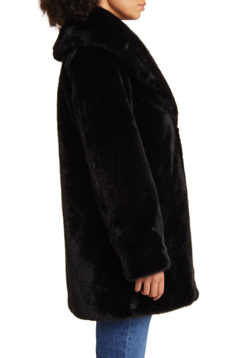 Via Spiga Shawl Collar Faux Fur Jacket, Alternate, color,
