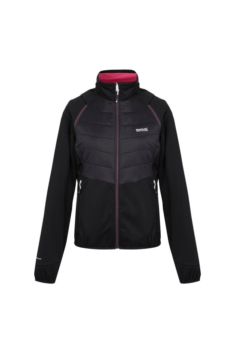 Steren Ii Hybrid Jacket, Main, color, Black and Flamingo Pink
