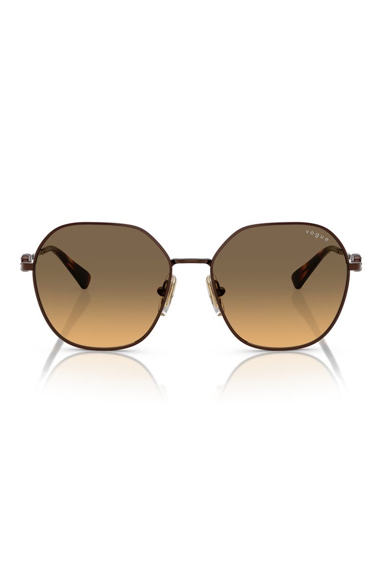 55mm Gradient Irregular Sunglasses, Main, color, COPPER